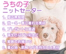 修正無制限｜うちの子「ニットセーター」を作ります ペットの写真からつくる、世界で一つのウチの子ニットセーター イメージ1