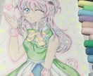 可愛いアナログイラストを描きます 幸せになる 女の子、男の子服のデザイン等デジタルイラスト等 イメージ2