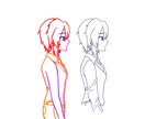 デジタル線画代行します 早い！安い！あなたのラフ画、最短2日で描き起こします！ イメージ2