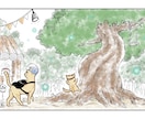 希望の背景に合わせたイラストを作製します 実際にある風景やイメージの風景にキャラクターを描きます イメージ4