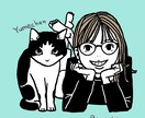 ペットやペットとご家族の似顔絵を描きます バラバラの写真から1枚の絵に！ペットと家族の集合イラスト イメージ2