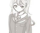 あなただけのためのイラストお描きします モノクロまたはワンカラー、鉛筆風など幅広くペンを使います イメージ2