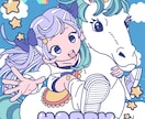 シンプルでポップ☆かわいいイラスト描きます 一枚絵からSNSアイコンまで様々な用途に対応いたします イメージ1