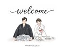 ウェディングの似顔絵イラストを作成します ☆前撮り写真がなくてもOK☆データ納品、修正何度でも。 イメージ7