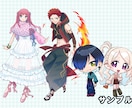 TRPGやゲームの立ち絵や活動用立ち絵など描きます TRPGやゲームなどで使えるキャラクター立ち絵の制作をします イメージ3