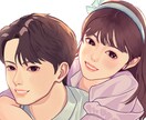 商用利用OK！！素敵なカップルお描き致します 美男美女カップルお描き致します イメージ3