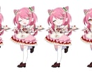 キラキラかわいいSDイラスト制作します 3頭身のスラっとしたSDイラストです！ イメージ2