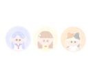 ふんわり優しいアイコン描きます 人物・動物・食べもの等をふんわりテイストで描きます イメージ1