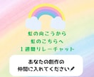1週間リレー小説形式のチャットができます 私と話作りをしませんか？リレー小説で一次・二次創作チャット イメージ1