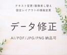 丁寧に原稿データ化(Ai/JPG/PDF)致します 固定レイアウト制作代行、一部分のみ修正、調整もOK イメージ1