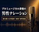 プロ俳優が男性ナレーションを収録します 舞台で培った表現力と多彩な演じ分けをお届け イメージ1