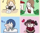特別価格＊5名様限定！ゆるーいミニキャラ描きます アイコン・名刺に！あなただけのミニキャラお描きします イメージ10