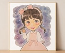手描きの水彩アニメ風似顔絵をお届けします 還暦祝い・お誕生日・結婚記念日など、さまざまな贈り物に☆ イメージ4