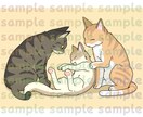 ねこのイラスト描きます SNS、挿絵、グッズ用などシンプルで可愛いネコ描きます！ イメージ4