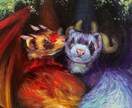 ペット 犬 猫 似顔絵をキャンバス油彩で描きます ペットを大きなキャンバスに油絵の具で描きます！ イメージ3