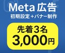 Meta広告初期設定+バナーデザインを代行します サービス開始キャンペーン｜先着3名 3,000円 イメージ1