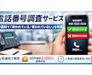 電話番号が使われているか調査します 100件単位で短時間にて調査可能！ イメージ1