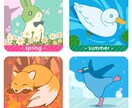 デフォルメキャラクターのイラストを作成します ほのぼのとした優しいキャラクターイラストを作成します！ イメージ1