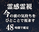 霊感霊視鑑定 今の彼の気持ちをひとことで視ます 「今すぐ知りたい」に応える即答鑑定 イメージ2