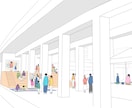 建築のパースを製作いたします 建築空間の魅力を手描きパースで表現します！ イメージ6