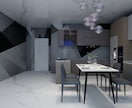 高級感ある3Dインテリアデザインを製作します 住宅・店舗のリアルなパース作成します イメージ4
