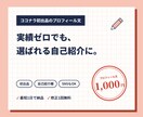 ココナラ初出品の方のプロフィール文を作ります 実績ゼロでも安心してもらえる自己紹介に整えます イメージ1