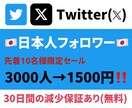 Twitterの日本人フォロワーを増やします 【先着10名様限定】採算度外視の特別価格です！ イメージ1