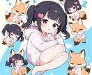 可愛い女の子のイラストを提供します ゆるふわコスプレシチュエーション可愛い女の子 イメージ3