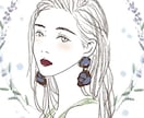 女性向け、大人っぽいおしゃれなイラストを描けます お洒落で線だけシンプルなタッチに仕上げます イメージ1
