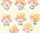 動画配信に使えるミニキャラ作成します デザイン込み！基本の表情立ち絵＋表情差分4種類での納品です。 イメージ6