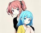 可愛い女の子たちを提供します 私にしか出せない可愛いらしいイラストを イメージ6