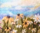 羊毛絵画「野の花-Wool paintingます 魔法のような雰囲気を作り出し、家を快適さで満たします。 イメージ2