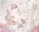 ふわふわタッチの手描き色紙を届けます 丁寧に描き上げた一点ものの直筆手描きイラストをお届けします！ イメージ10
