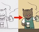 手描きのイラストをデータ化します さらっと描いた絵でもスマホ撮影でも大丈夫！ イメージ3