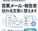 製造業の営業メール・報告書を整えます 製造業の実務目線で伝わる文章に仕上げます イメージ1