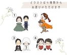 かわいい結婚証明書ウェディングリースをお作りします 参加型ウェディングリースと似顔絵でお二人だけの結婚証明書に！ イメージ4