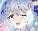 可愛らしいアイコンイラストを描きます 可愛いお顔の女性キャラクターを描きます！！ イメージ1