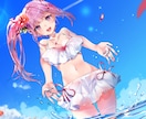 透明感のある女性キャラデザ、イラスト制作いたします つやっとした透明感のある塗りのイラストいかがですか？ イメージ2