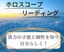 出生ホロスコープからあなたを占います 貴方の才能と個性を知り自分らしく☆ イメージ1