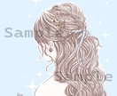 ふわっとやさしい好印象の後ろ姿イラストお描きします 女性に人気♪SNSやブログアイコン等におすすめです！ イメージ6