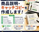 商品説明・キャッチコピーを作成します 商品の魅力が伝わる文章を丁寧に作成します イメージ1