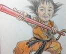 色鉛筆または鉛筆で似顔絵かきます イメージ1