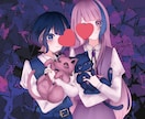お客様希望のイラストお描きします 柔らかい雰囲気の塗り、寒色系が得意です イメージ2