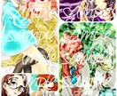高彩度で目立つイラスト描きます きらきらとした目を引くイラストを作成します イメージ1