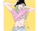 可愛いくオシャレな人物イラスト描きます SNSのアイコン、広告、挿絵にオススメです イメージ4