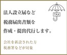 法人設立届など税務届出書類を作成・提出代行します 会社を新設された方税務署などへの税務届出作成・提出代行します イメージ1