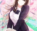 背景込みのキャラクターイラストを描きます 商用利用可！サムネやグッズ用イラストに最適です イメージ5