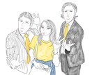 あこがれのあの人と！夢の似顔絵描きます 誕生日メッセージに添えていかがですか？ イメージ1