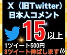 Twitterコメント15件×3ツイート増やします あなたのアカウントを最大級に輝かせます。安心の日本人リプライ イメージ1