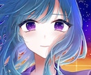 顔アップ（肩まで）のイラストを描きます やわらかい雰囲気のイラストが得意です。 イメージ1